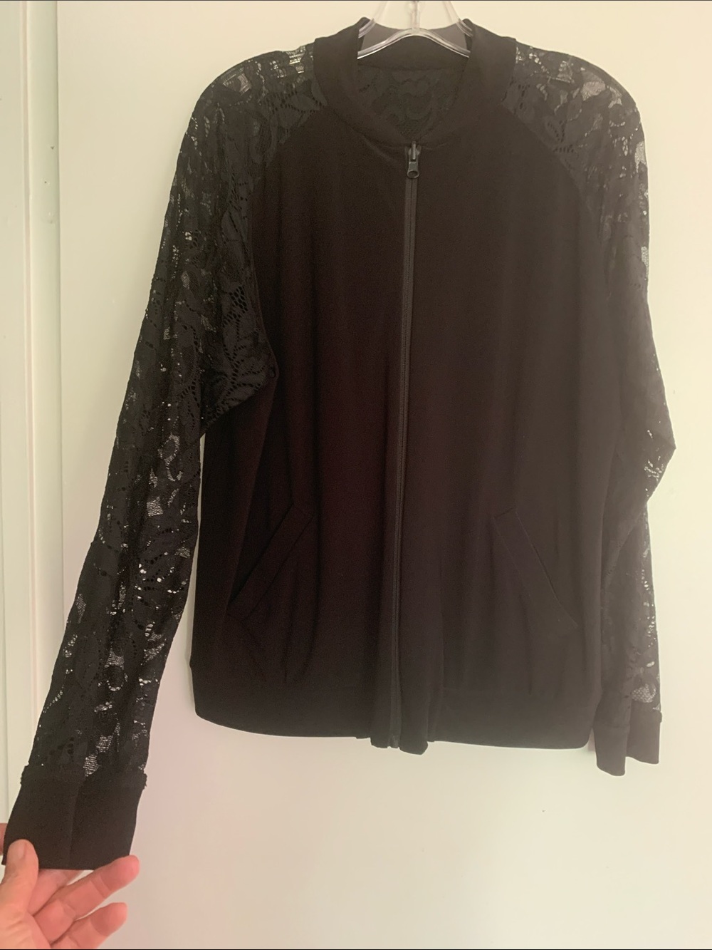 SYMPLI size 10 bomber reversible lace women’s jacket pockets travel elegant - Picture 2 of 8